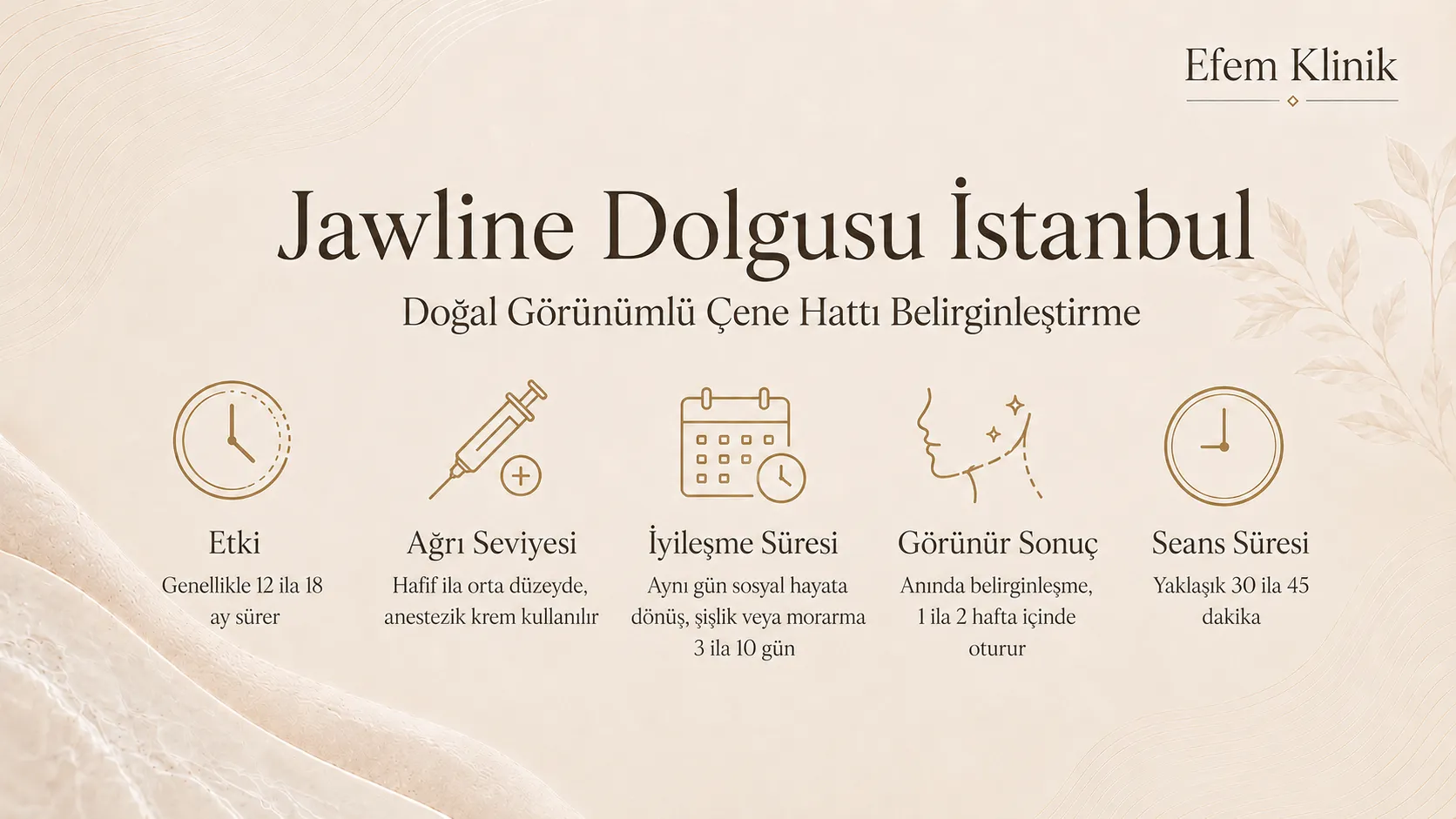 Jawline dolgusu İstanbul doğal çene hattı belirginleştirme